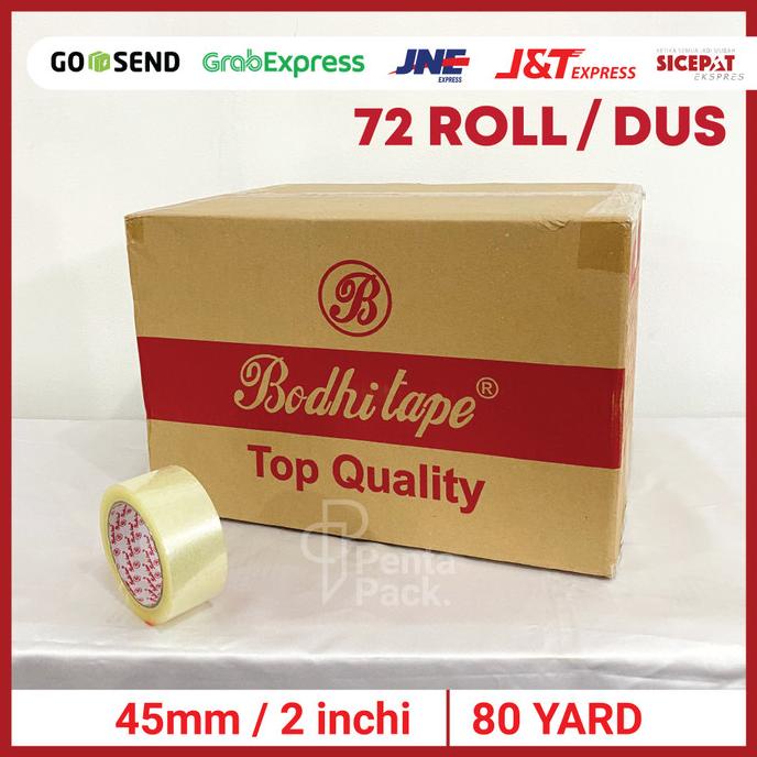 

[1 Dus] Lakban Selotip Isolasi - Bening (45 Mm/2 Inchi X 90 Yard)