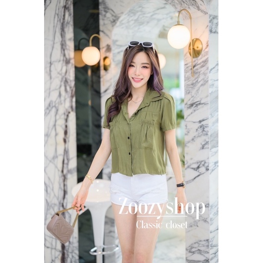 ATASAN KEMEJA ZOOZY MODEL KANTONG KERUT IMPORT BANGKOK (BJZY330)