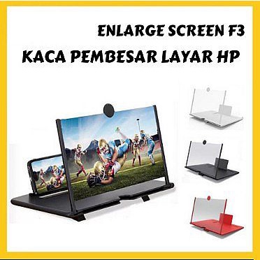 PEMBESAR LAYAR 3D KACA PEMBESAR LAYAR / ENLARGED / PROYEKTOR LAYAR HP