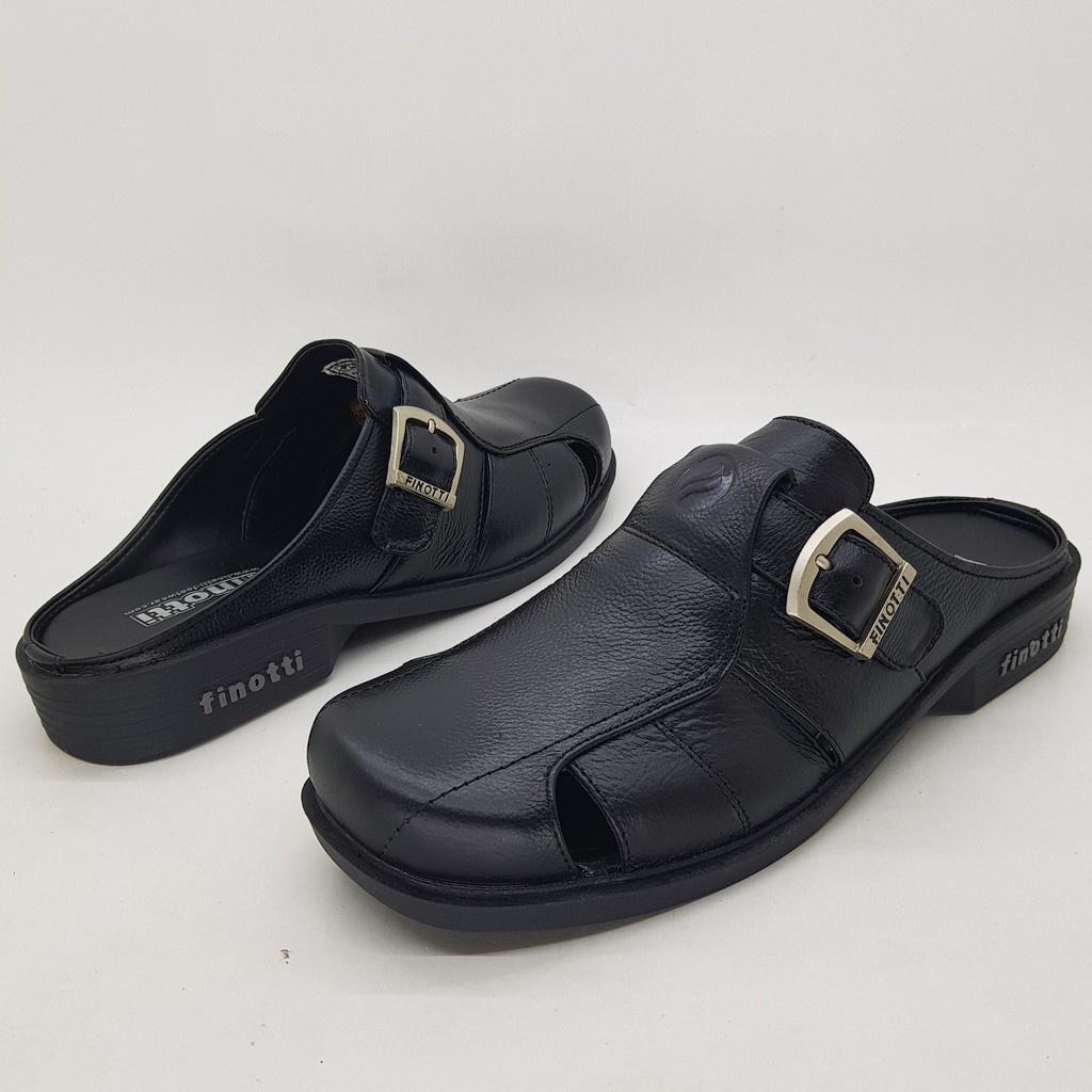 Finotti B 501 Sepatu Sandal Selop Fashion Pria Premium Kulit Asli Original Sendal Slop Bakpao Cowok 