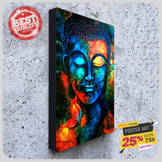 Dekorasi dinding - Pajangan Poster - Hiasan dinding - Poster Budha - Wall Decor - Painting 304534FHZ