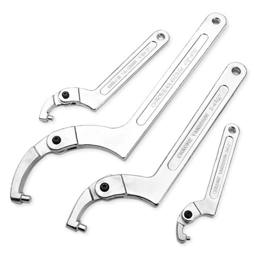 POPULAR Populer Adjustable Spanner Universal Set Reparasi Kunci Mur Multifungsi Pembukaan Besar Hand Tools Hook Wrenchs