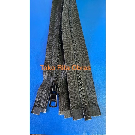 Resleting jaket ykk plastik 70cm hitam