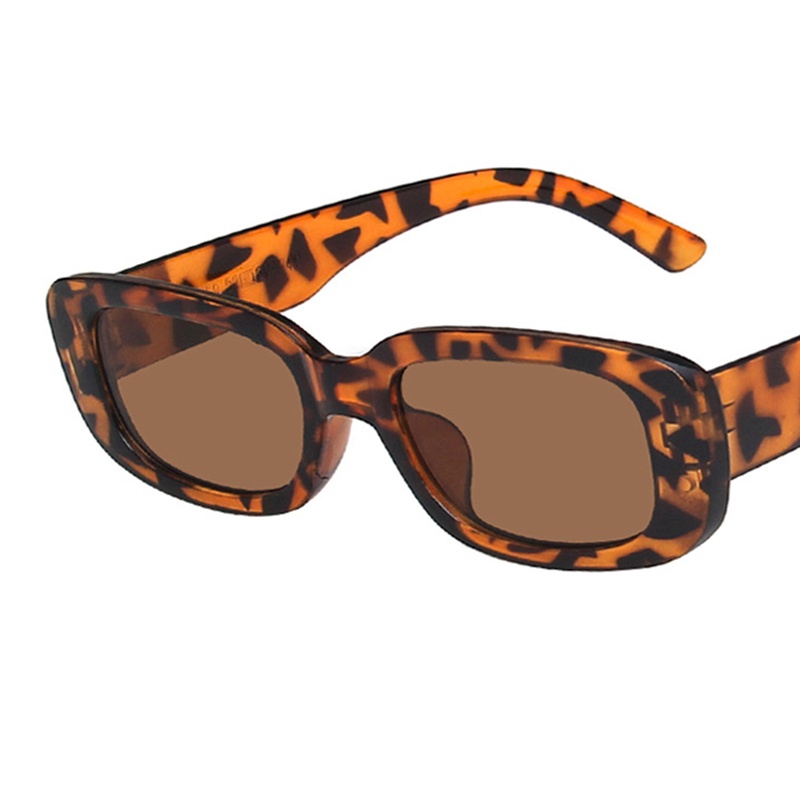 1 Pc Kacamata Hitam Pria Dan Wanita Anti UV Motif Leopard Gaya Retro Untuk Travel