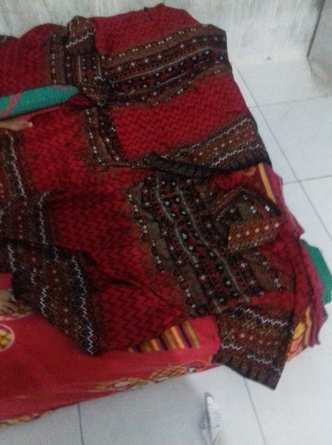 Batik Couple Keluarga Sania Ruffle Ori Ndoro Jowi Dnt Motif Sakura Merah Termurah Shopee