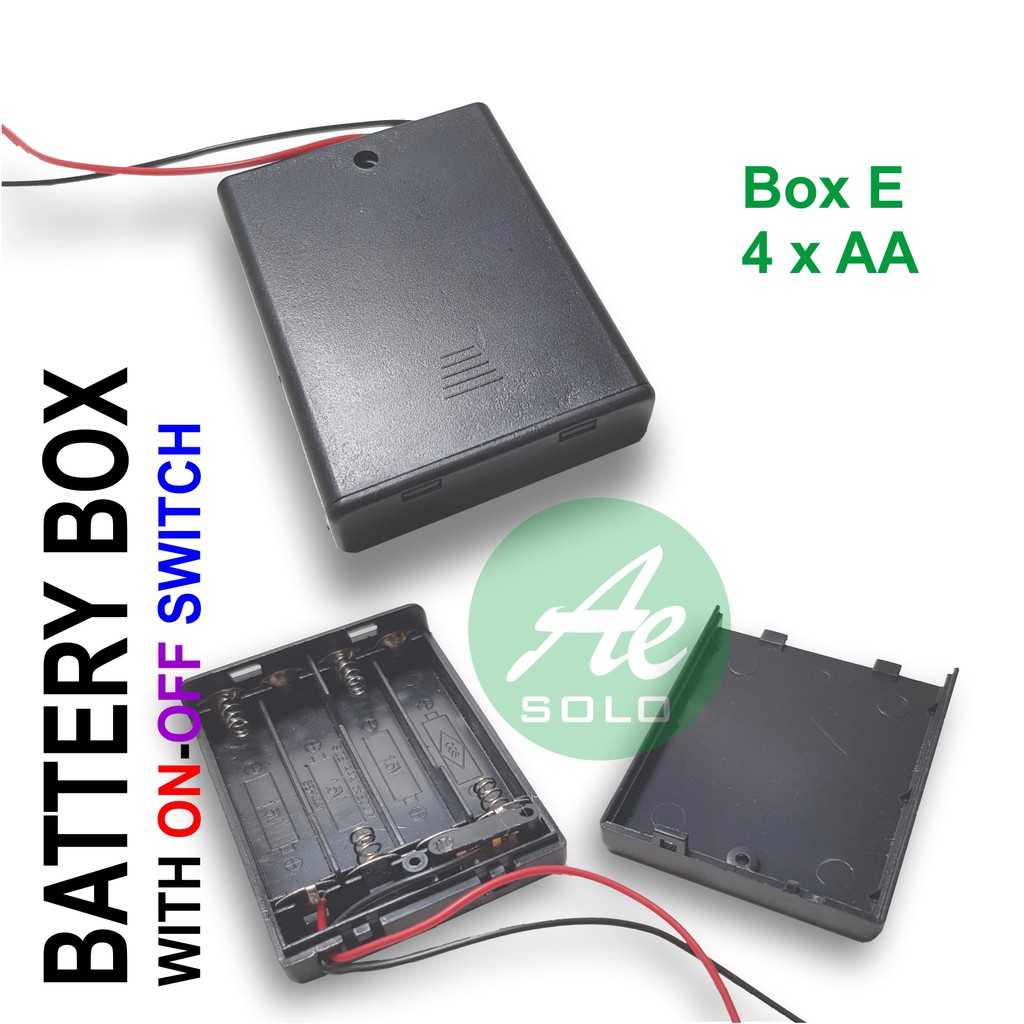 Battery Box Holder Battere Tempat Batere AA AAA 9V 18650 Switch On-Off