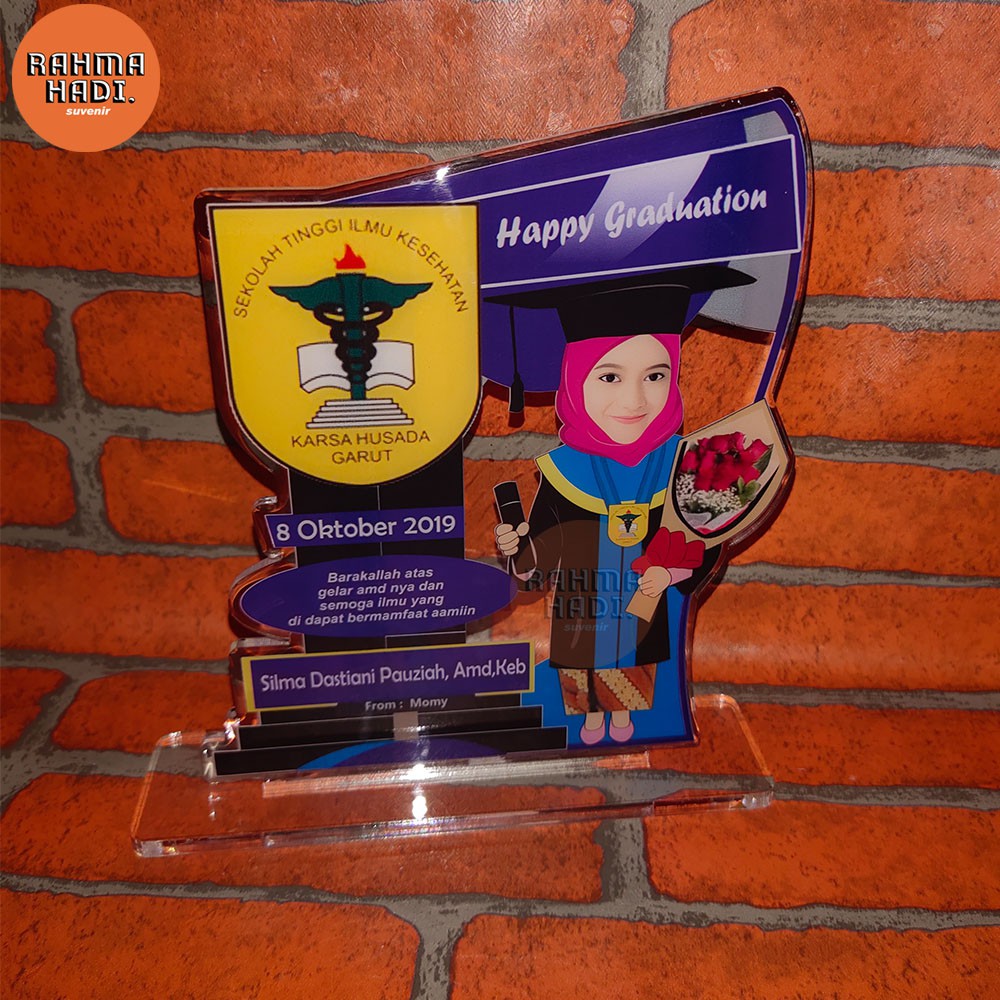 Kado Wisuda | Plakat Akrilik | Hadiah Unik | Hadiah Wisuda | Plakat Wisuda (Bisa COD)-Single