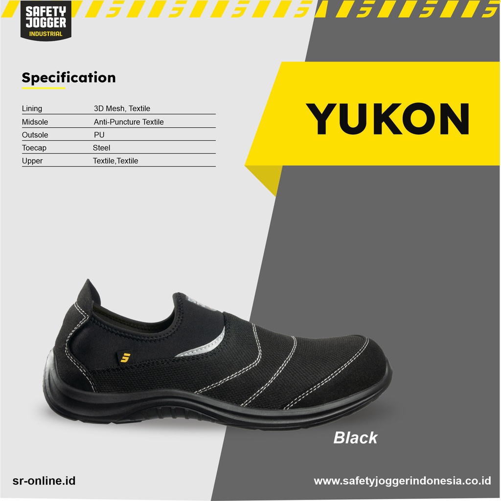 SEPATU SAFETY JOGGER YUKON BLACK S1P SRC