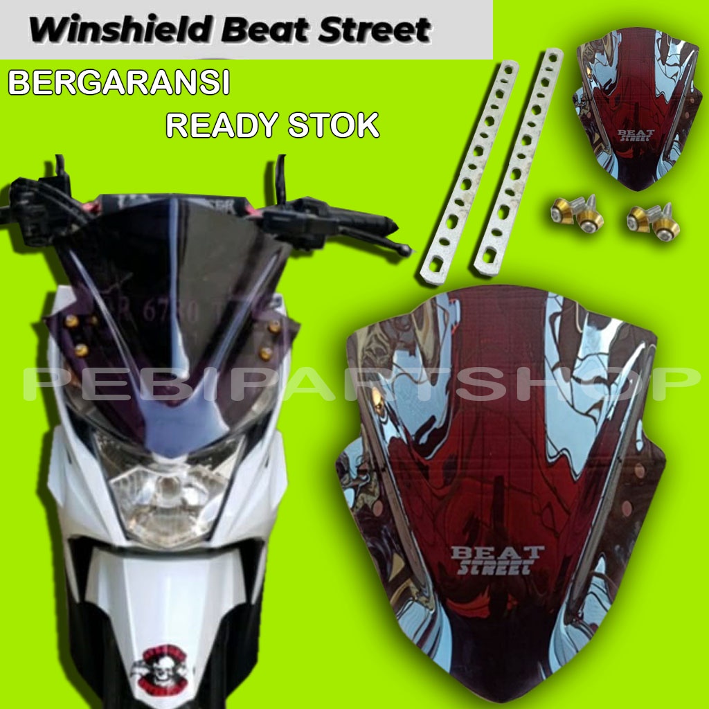 Variasi Beat Street Visor Beat Street Windshield Beat Street- bonus breket plat dan baut TERMURAH