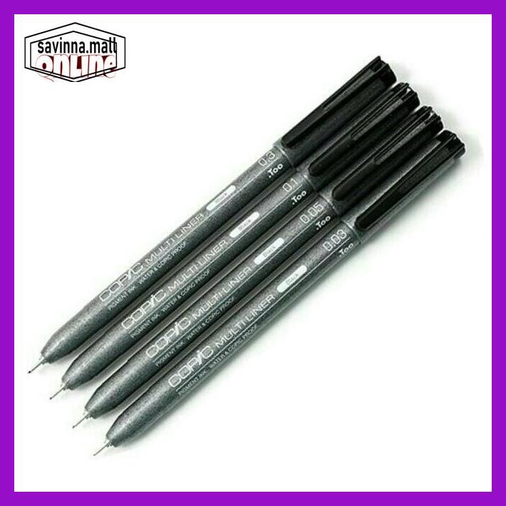

U0Uo879- Copic Multiliner Fine Nib Inking Pen Set A-Black Y7Ry688-