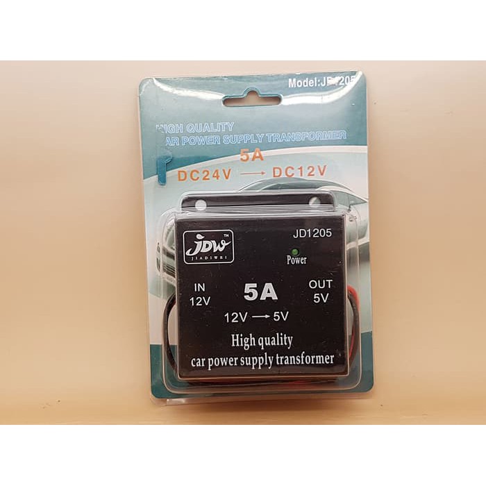 Dc 12V To 5V 5A Car Power Supply Converter ( Penurun Tegangan )