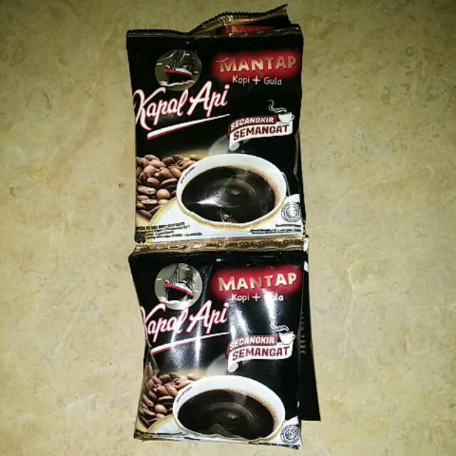 

Kopi Kapal Api Mantap per renteng coffee sachet