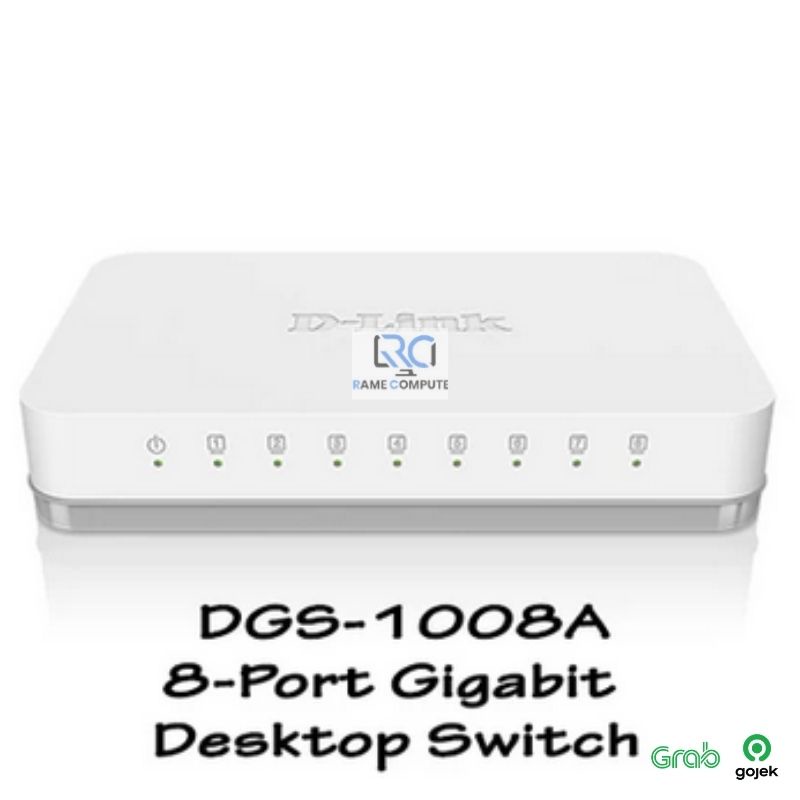 D-LINK 8 Port Switch Hub Gigabit DGS-1008A