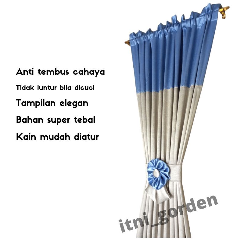 Gorden Tali Perekat Blackout Import Model Kupu Kupu Untuk Lebar Jendela 30cm-50cm