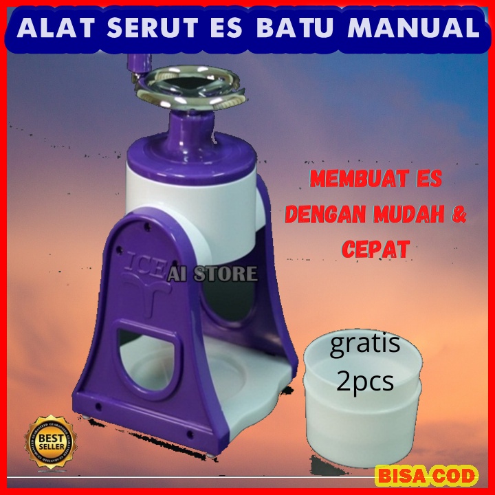 Alat Serut Es Batu Manual | Alat Serut Es Generasi 2 Ice Shaver |Serutan Es Batu Manual Murah