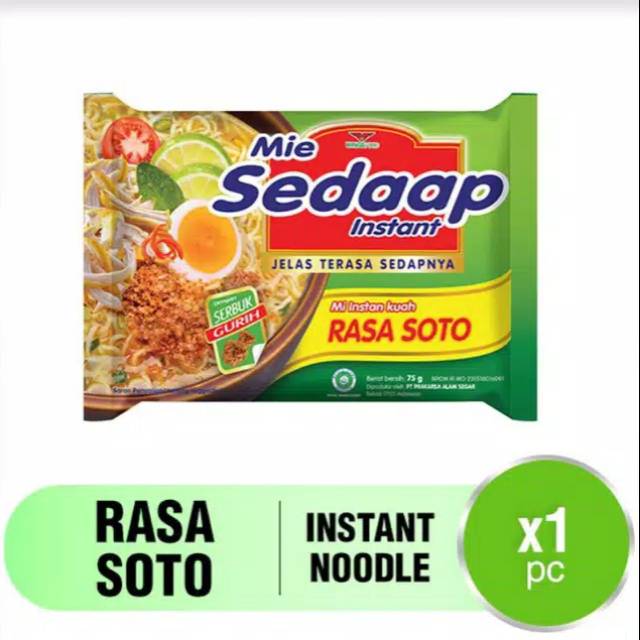 

MIE INSTAN SEDAAP SOTO KUAH