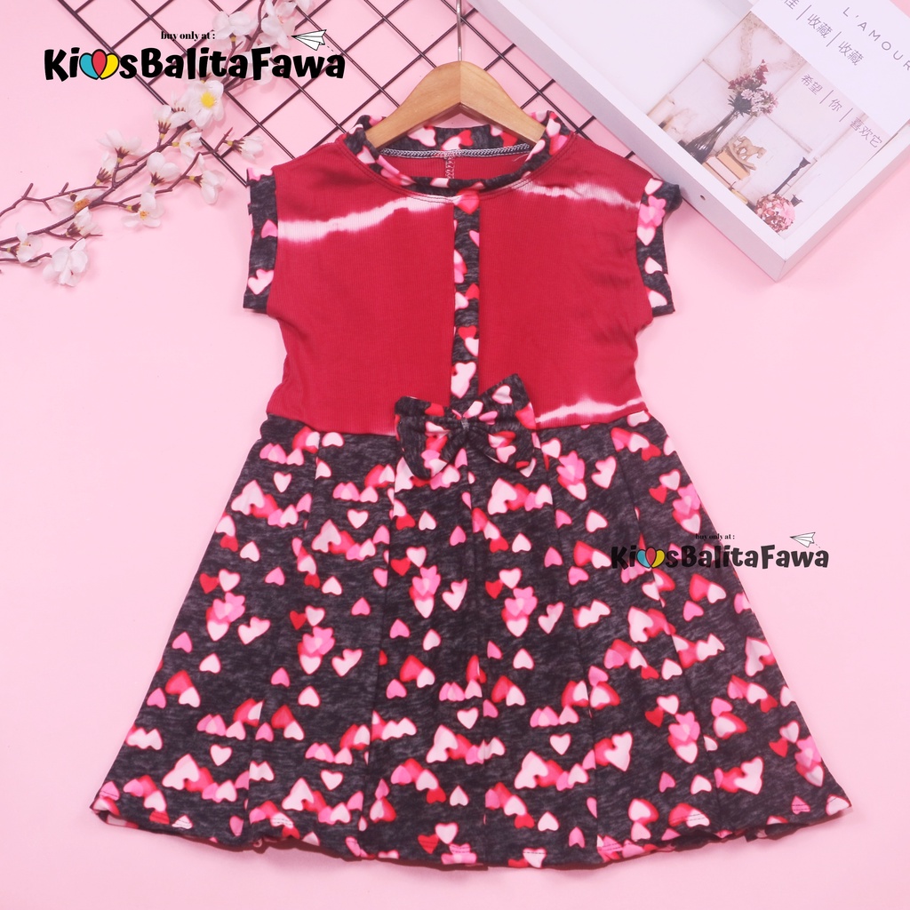 (KODE B) Dress Lala uk 4-5 Tahun / Baju Anak Perempuan Murah Dres Batik Yukensi Adem Pakaian Pesta