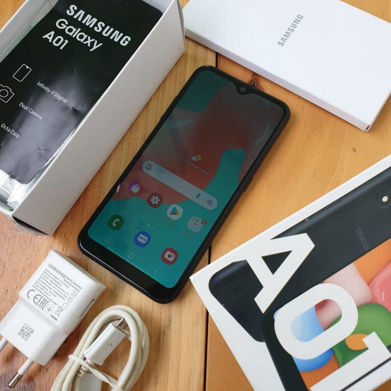 Jual SAMSUNG GALAXY A01 (2/16) SECOND FULLSET | Shopee Indonesia