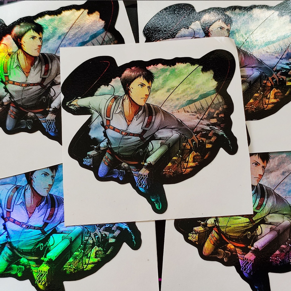 STICKER STIKER HOLOGRAM ANIME -AOT BERTOLD - STIKER ANIME,stiker attack on titan