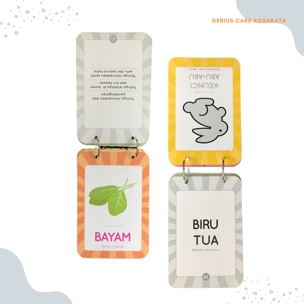 Charissa Publisher - Buku Anak Flash Card Bilingual ━ Genius Card Kosakata-2