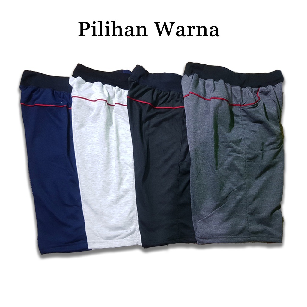 Celana Pendek Pria Santai Dewasa Cowok Pria Rib 7/2 Slim Polos – 72UASlimPolos