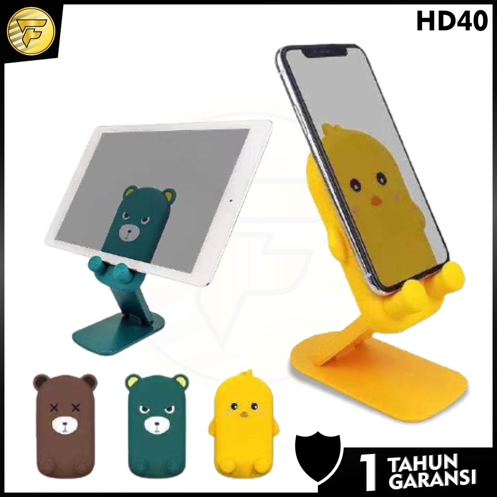 HD40 Stand holder lipat folding desktop Phone Liftable Foldable Universal peyangga dudukan HP original