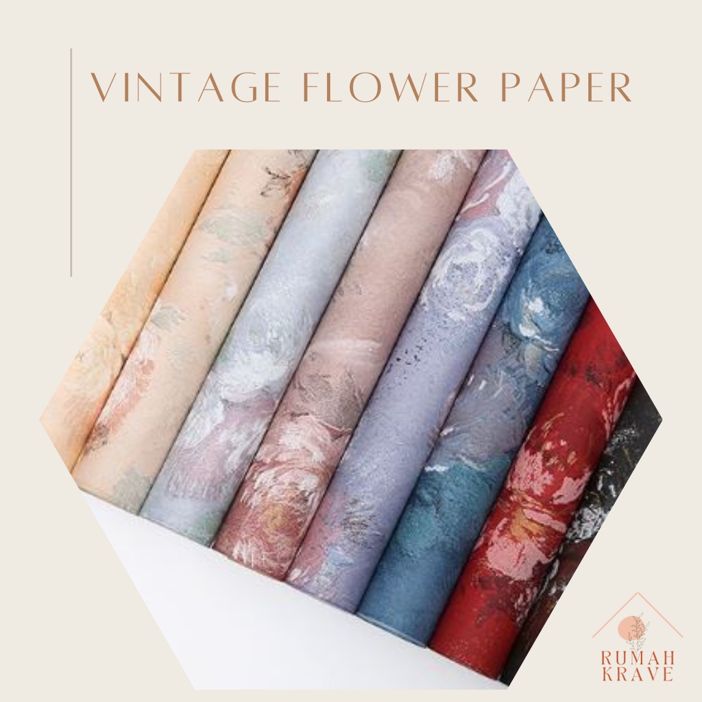 

RUMAH KRAVE - Vintage Flower Wrapping Paper Kertas Buket Bunga Kado