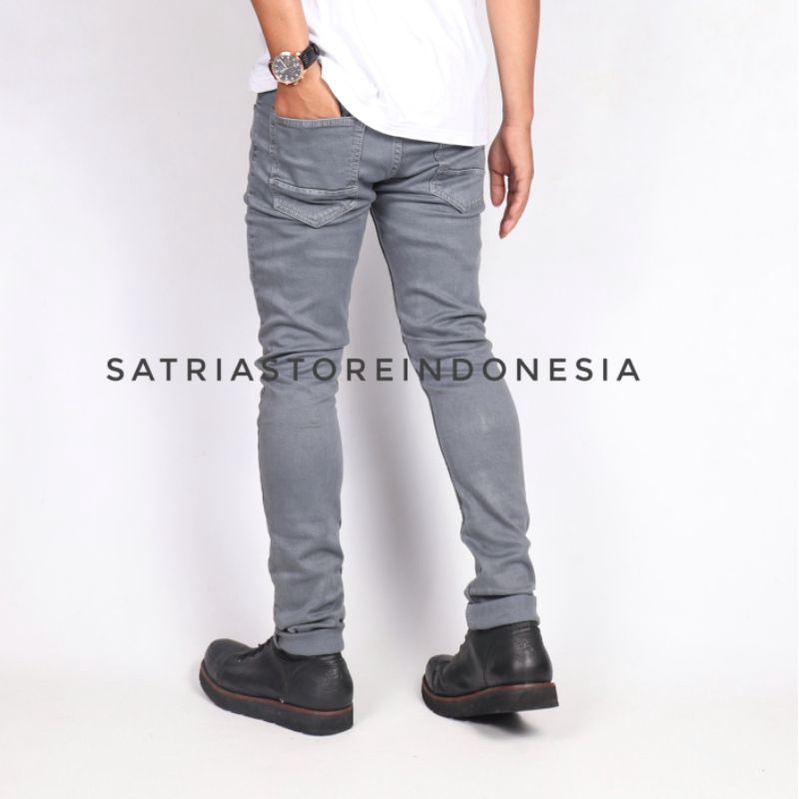 Celana panjang pria skinny jeans Stretch