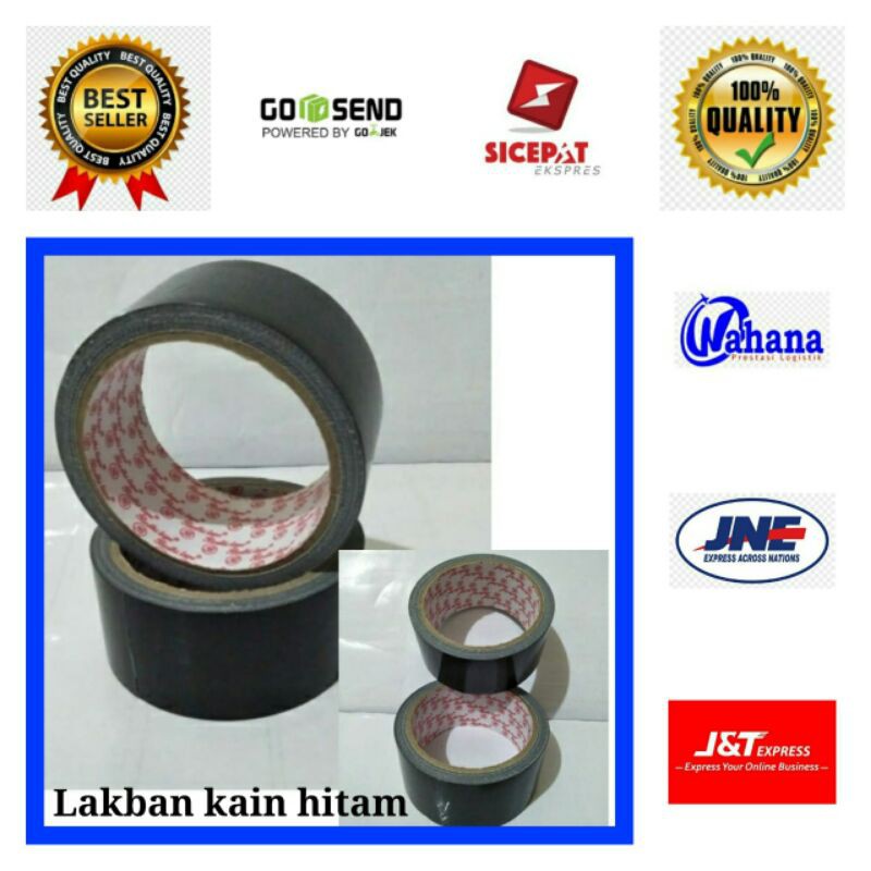 Lakban Kain Hitam 2&quot; Tebal 48MMx10Meter