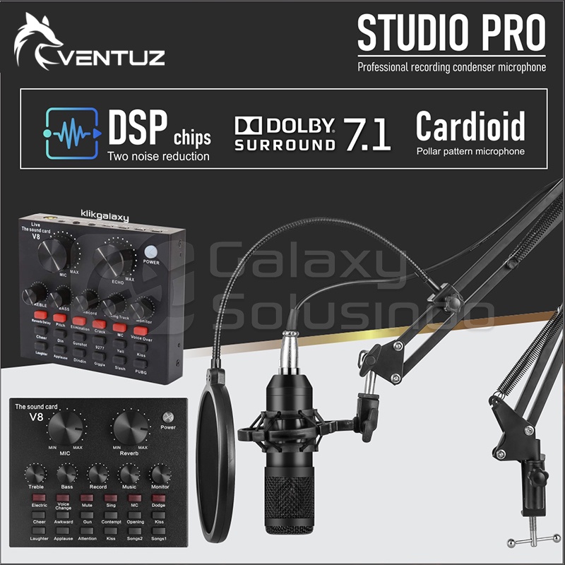 VENTUZ Studio Pro Condenser Michropone with Mixer