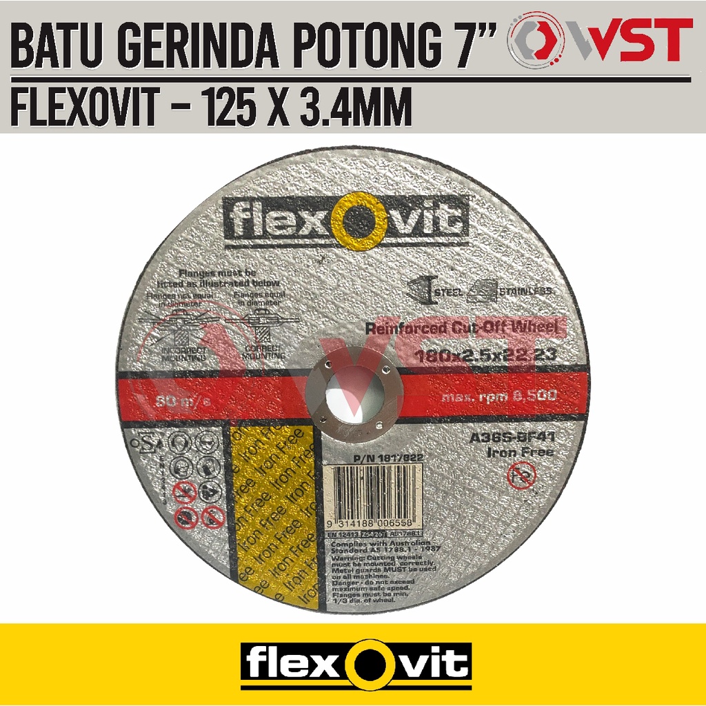 Flexovit Batu Gerinda Potong 7inch / Batu Potong 7x2.5 / 7" 7in