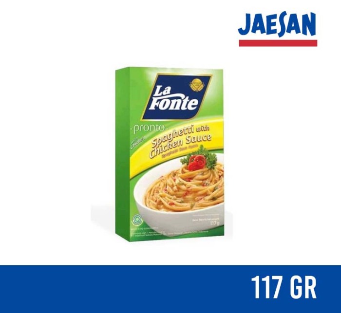 

LA FONTE PRONTO SPAGHETTI WITH CHICKEN SAUCE SPAGHETI AYAM 117GR