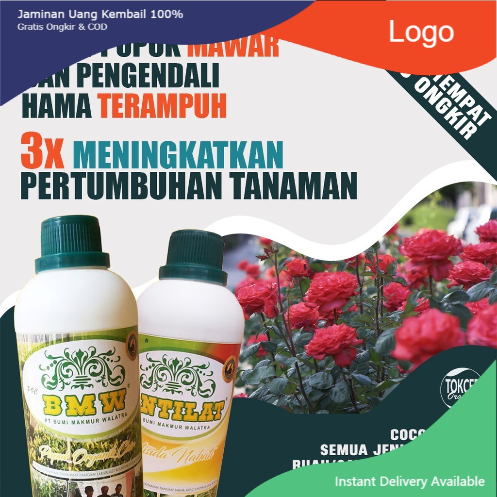 Promo Paket Pupuk Organik Cair Tanaman Mawar POC BMW & Pestisida Organik Obat Hama ANTILAT