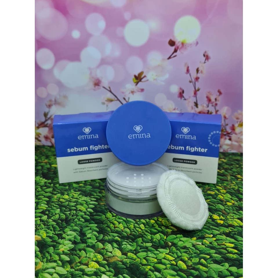 EMINA SEBUM FIGHTER LOOSE POWDER 8GR / EMINA MS PIMPLE LOOSE POWDER / EMINA MS.PIMPLE BEDAK SEBUM