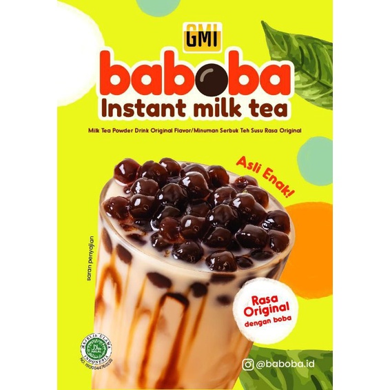 BABOBA instant Milk tea | BOBA Teh Susu | sachet