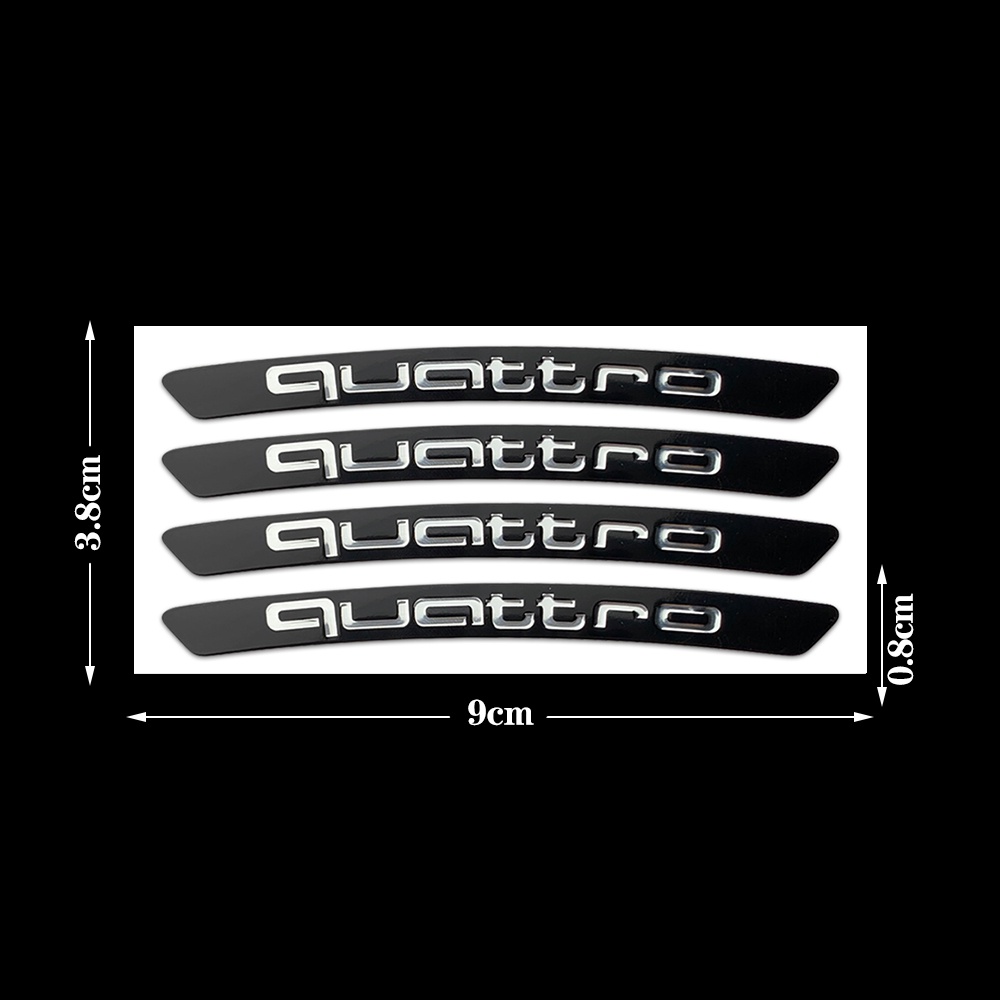 4 Pcs Sticker Dekorasi Velg Mobil Bahan Aluminum