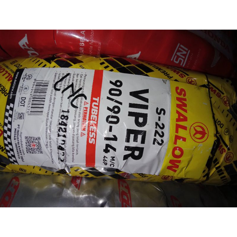 BAN LUAR MATIC 90 90 14 TUBLES ALL MOTOR BEAT VARIO SCOOPY VARIO 125 VARIO 150 BAN BELAKANG SWALLOW