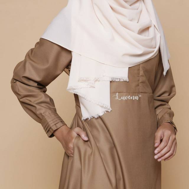 Gamis Khaki / Gamis PNS / Gamis Kerja / Seragam Kerja / Baju Kerja Wanita Muslimah