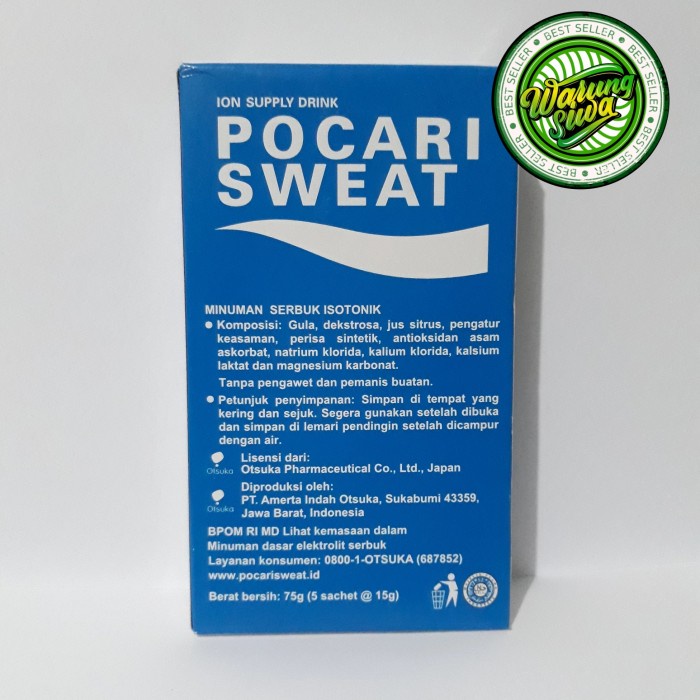 

pocari sweat isotonic bubuk serbuk powder sachet 75 gram (5's x 15 gr)