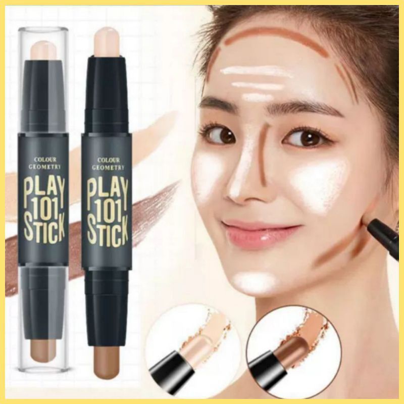 Bundara.id Ko-412 Color geometry face 109 stick contouring penirus pipi hidung