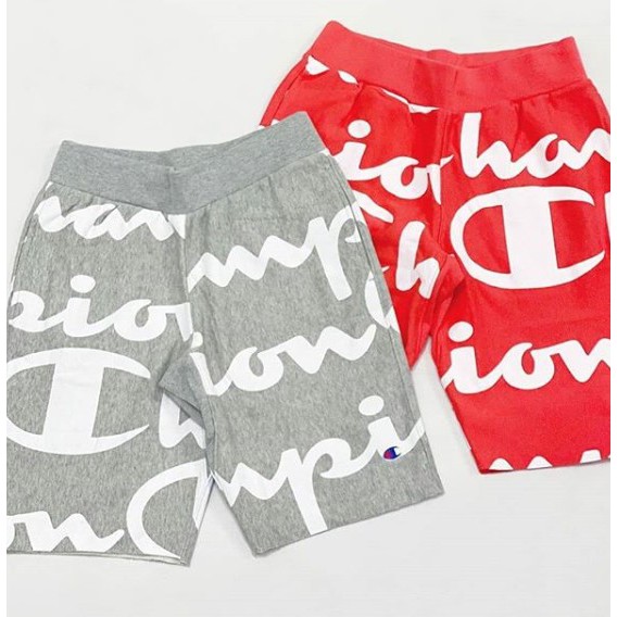 champion reverse weave cut off short aop