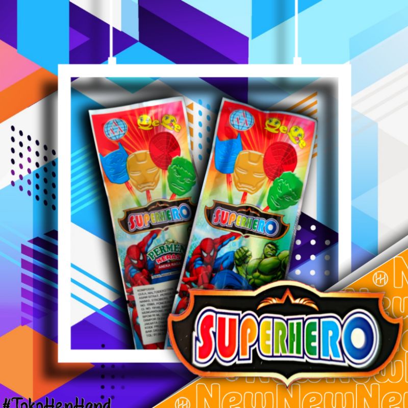 Permen Lolipop Jadul Lightstick Superhero - Permen Lollipop Ironman Batman