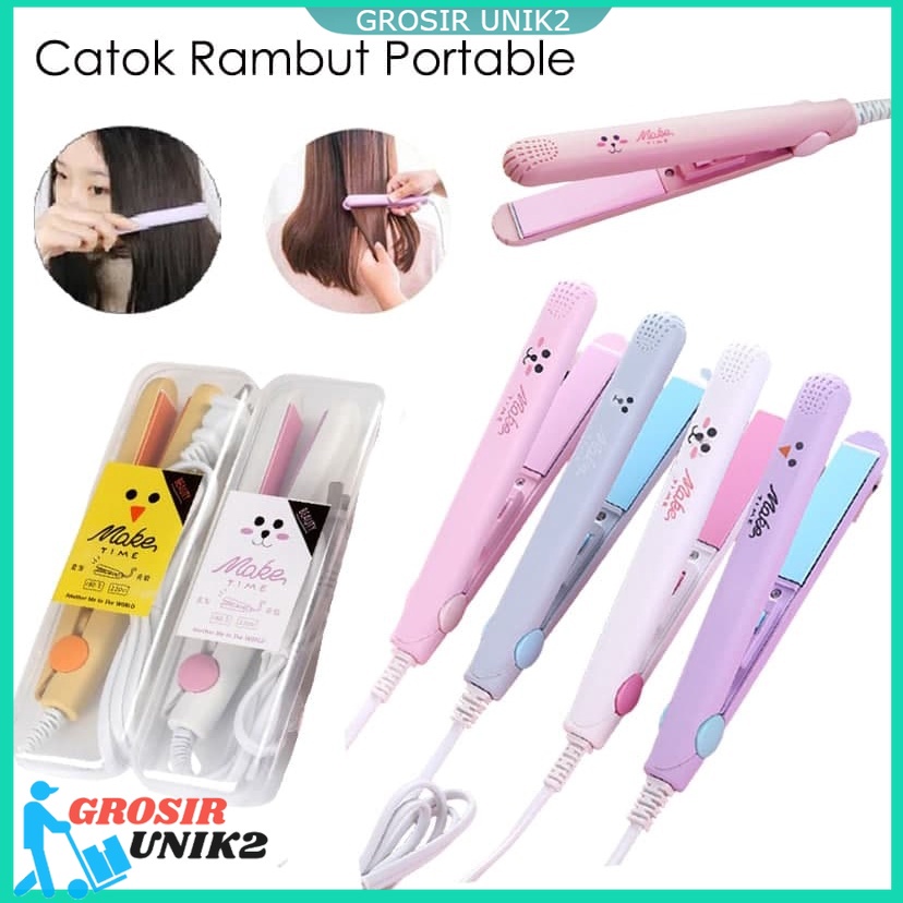 Catokan Rambut Mini 2 in 1 Catok Curly Wave dan Keriting Catok Mini Portable GU