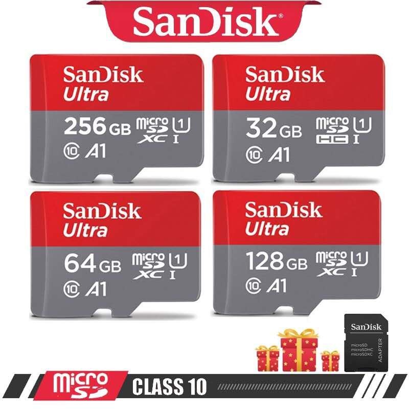 Micro SD Card 512GB 256GB 128GB 64GB 32GB 16GB Class 10 UHS-1 A1 TF / SD Card