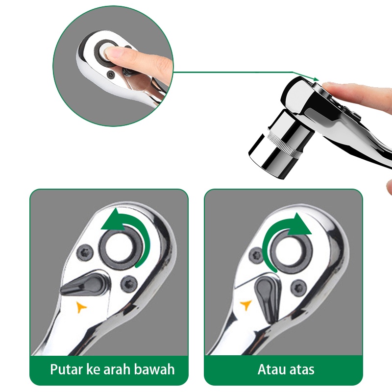 ISKU Kunci Sok set 53pcs Set Socket (1/4 &quot;) Kunci Sock 53 pcs Mobil Motor Full Lengkap Socket Pas Ring Wrench Tool Kit Pas Multifungsi Bisa COD PROMO TERMURAH promo perlengkapan rumah Kunci Ring Pas Set Demolishing Tool Wrench Set