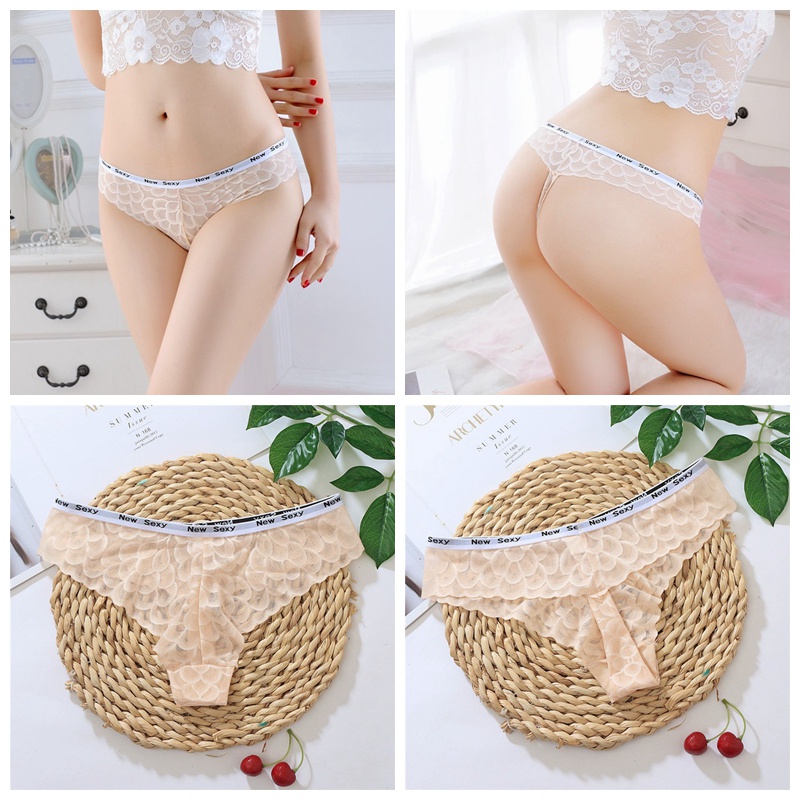 (COD) G Sting Wanita Seksi Renda Celana Dalam Bernapas Low Waist Thong 3C217-