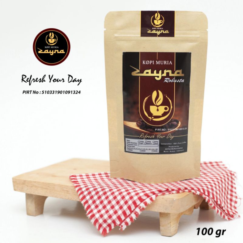 

Kopi Muria ZAYNA Robusta bubuk 100gr