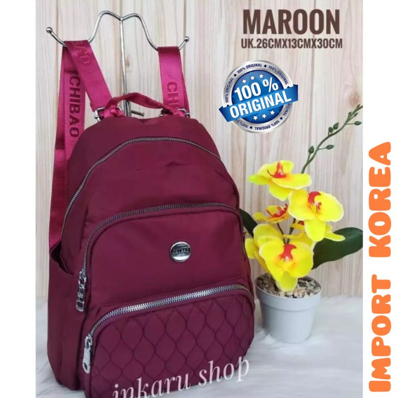 ORIGINAL Tas Ransel Chibao Import KOREA Super Tebal Anti Air Best Seller Terbaru