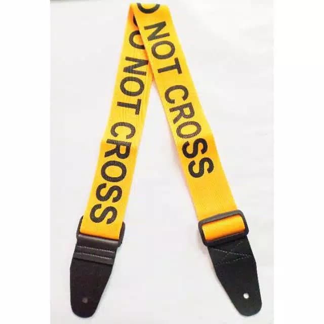 Strap Gitar Police Line / Sabuk Gitar Elektrik Akustik Polos