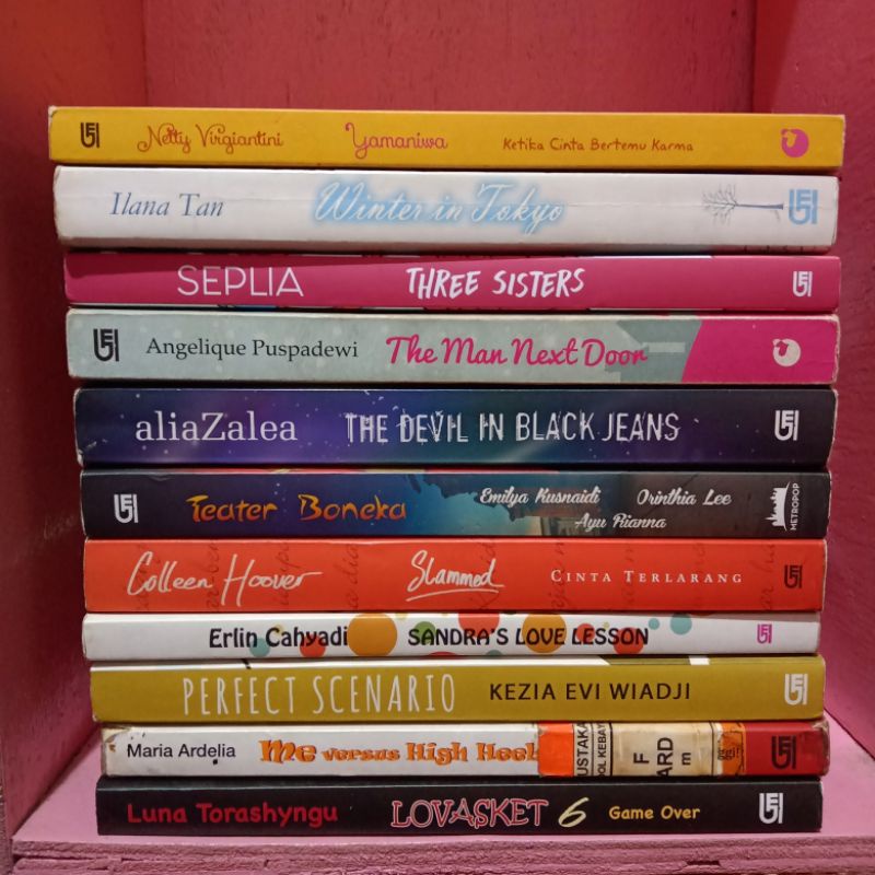 Preloved novel gramedia novel bekas novel murah koleksi pribadi